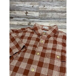 Duluth Trading Co Untucked Vented Button Up Short Sleeve Lightweight No Tag S/M?